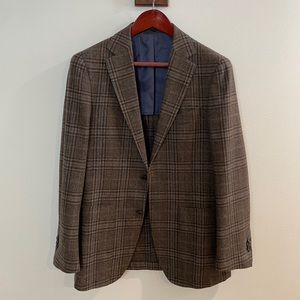 Suitsupply Wool Cashmere Plaid Blazer (Havana)